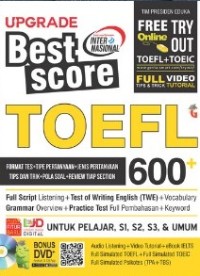 Upgrade best score toefl 600+