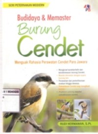 Budidaya & memaster burung cendet