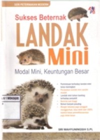 SUKSES BETERNAK LANDAK