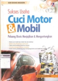 Sukses usaha cuci motor & mobil